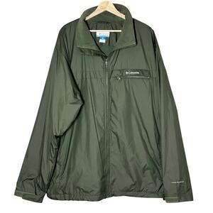 Columbia Omni-Shield Fleece Men’s Fleece Lined Green Windbreaker XXL EUC